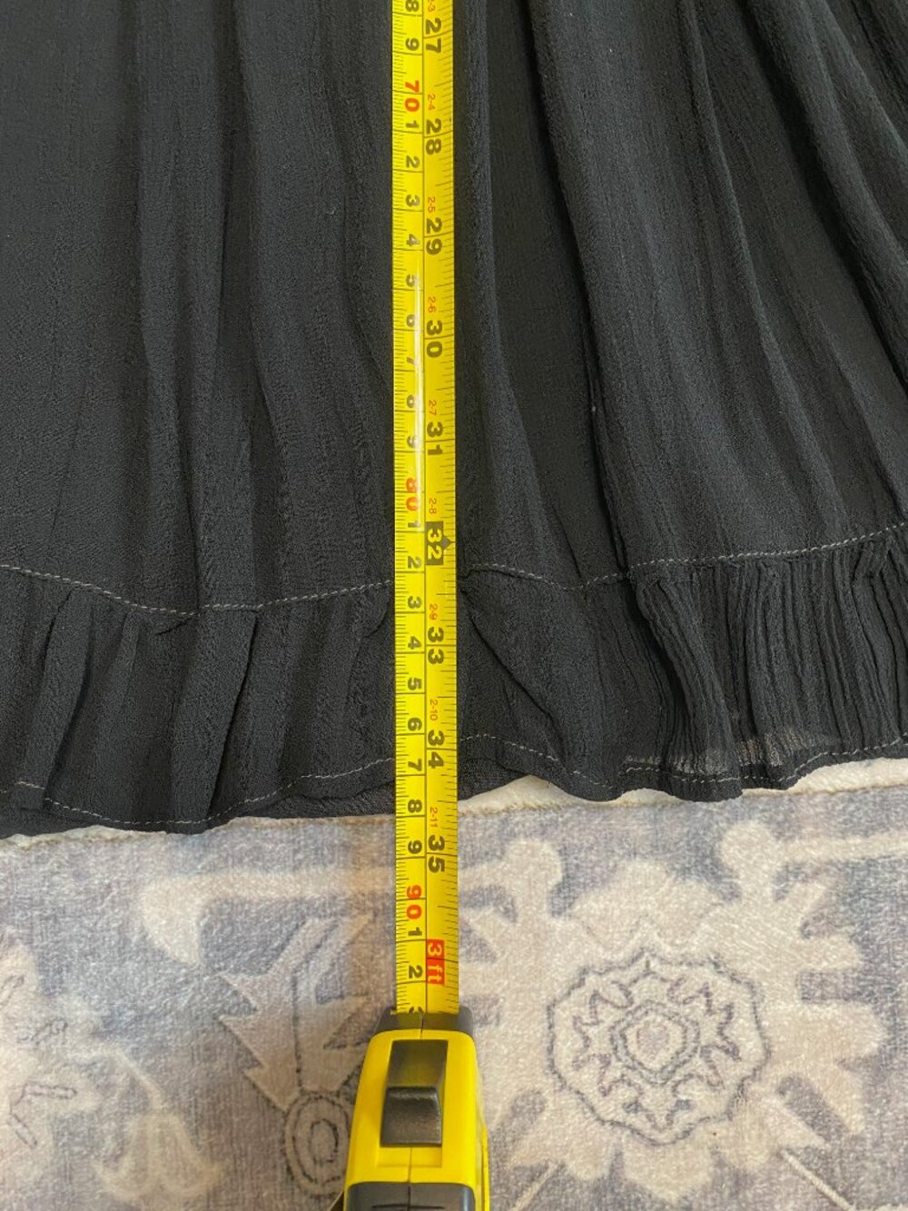 Vintage Sheer Black Embroidered Dress/Medium - Picture 9 of 12